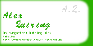 alex quiring business card